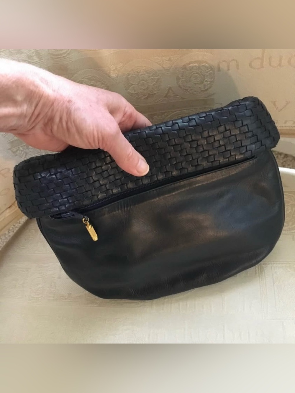 80’s All Leather Clutch/Shoulder/Cross-Body Bag
